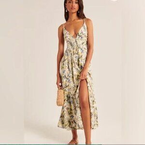 Abercrombie Button-Through Maxi Dress Size S Tall